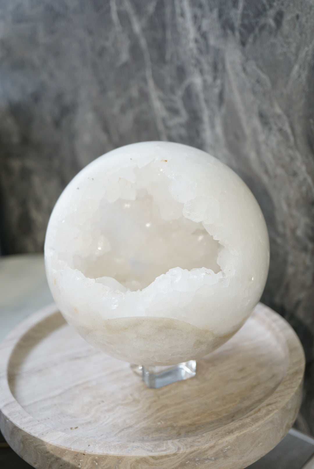 巴西瑪瑙白水晶球 Brazil Agate White Quartz Sphere