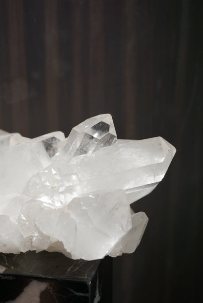重量級巴西白水晶簇 (雙尖）Brazil White Quartz Cluster - ART OF GEM 