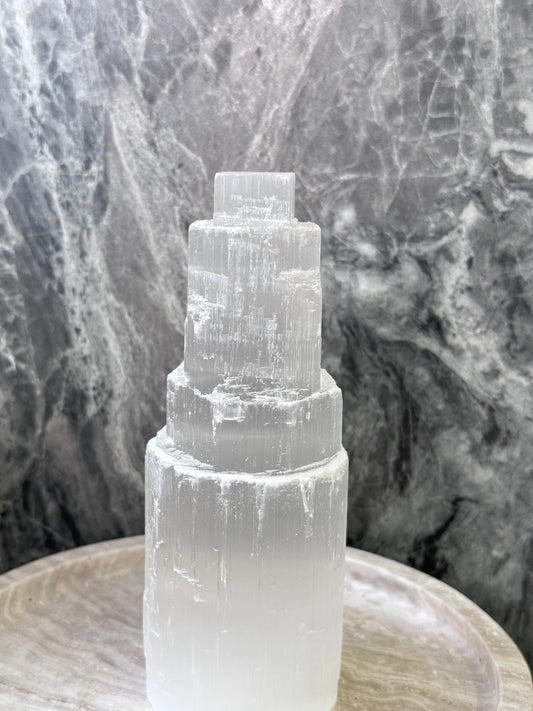 15cm 透石膏柱 Selenite Tower