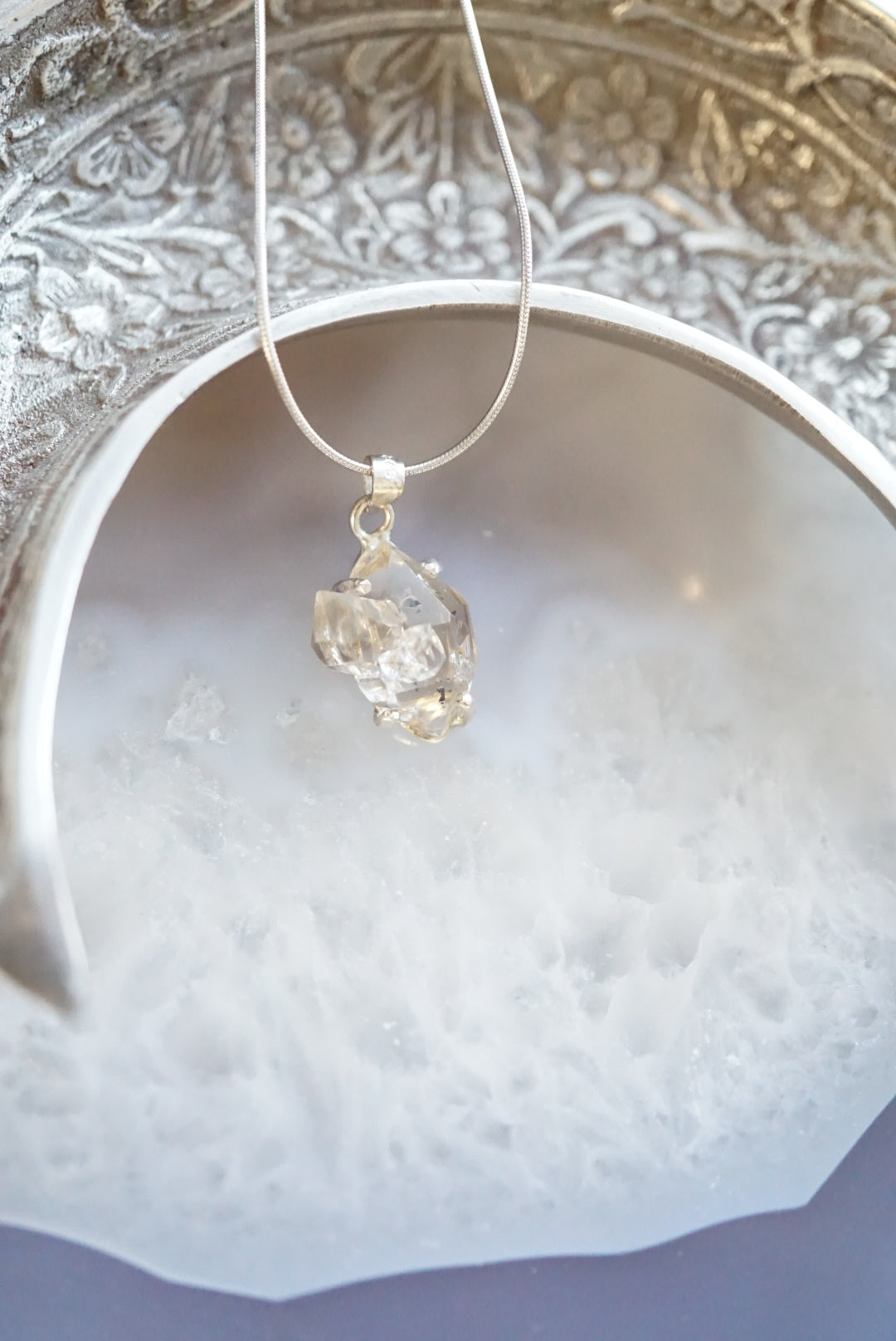 美國赫基蒙閃靈鑽頸鏈 Herkimer Diamond Necklace