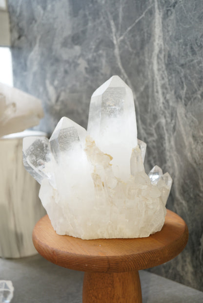 巴西白水晶簇 Brazil White Quartz Cluster - ART OF GEM 