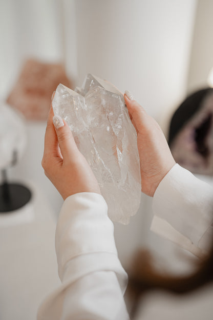 收藏級印度喜馬拉雅白水晶權杖 (帶資料庫) India Himalayan White Quartz Scepter with record keeper - ART OF GEM 