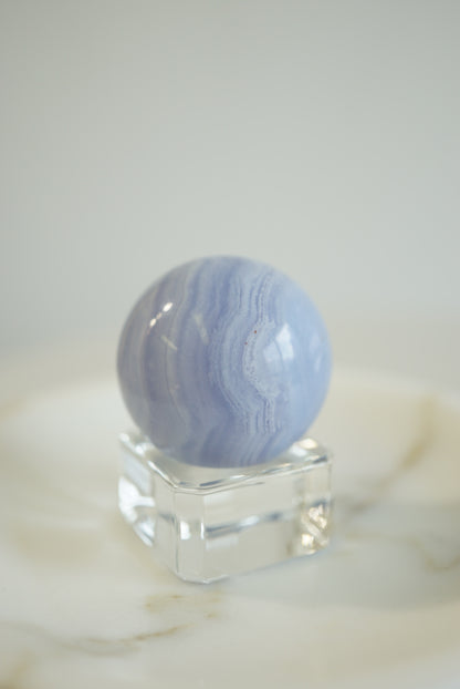 藍紋瑪瑙球 Blue Lace Agate Sphere - ART OF GEM 
