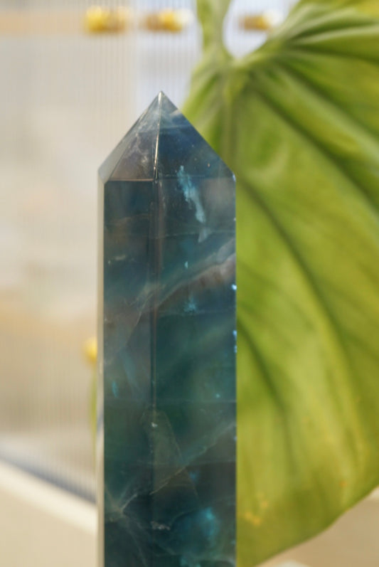 巴西藍綠螢石柱  Brazil Fluorite Tower