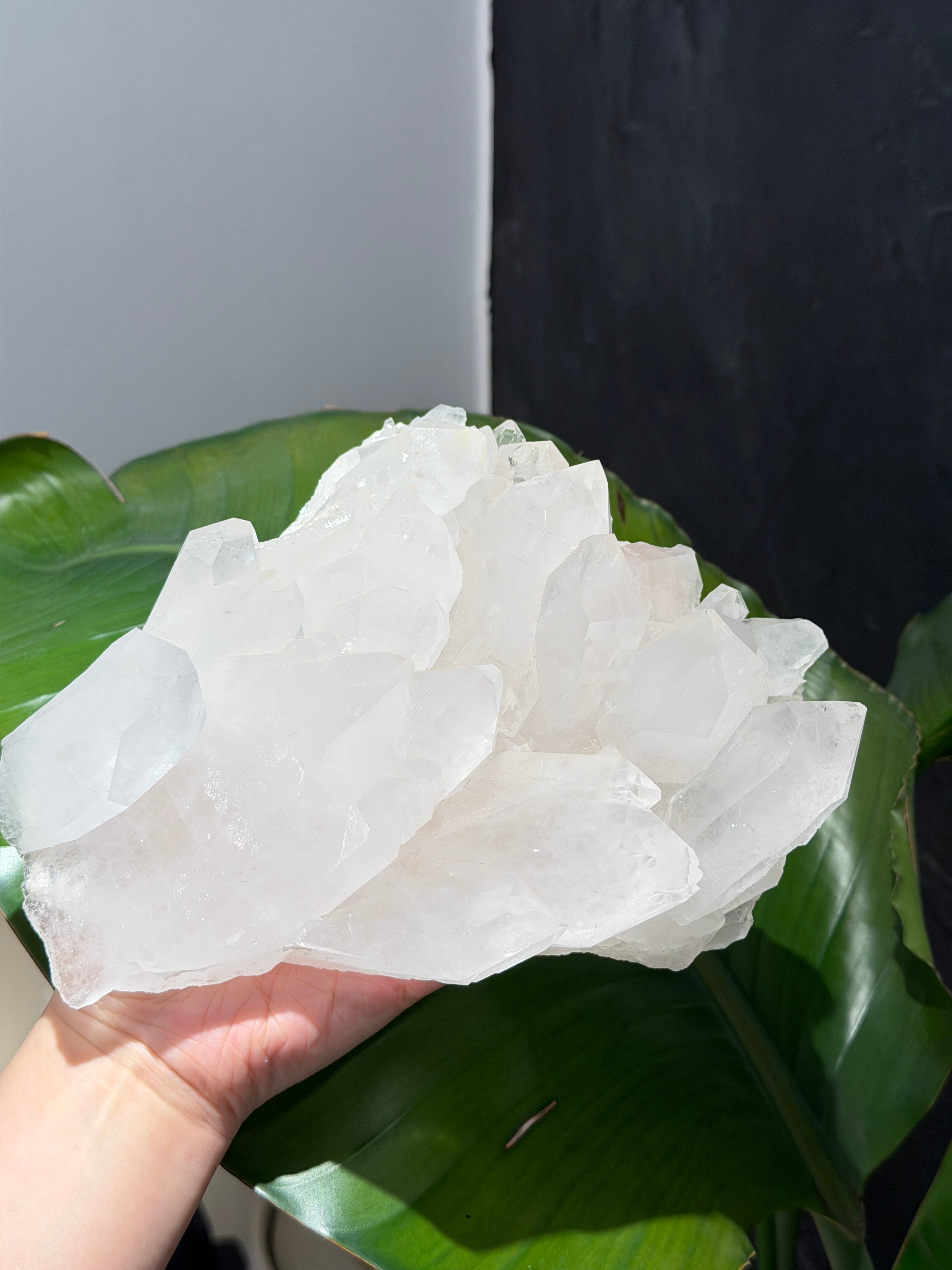 巴西白水晶簇