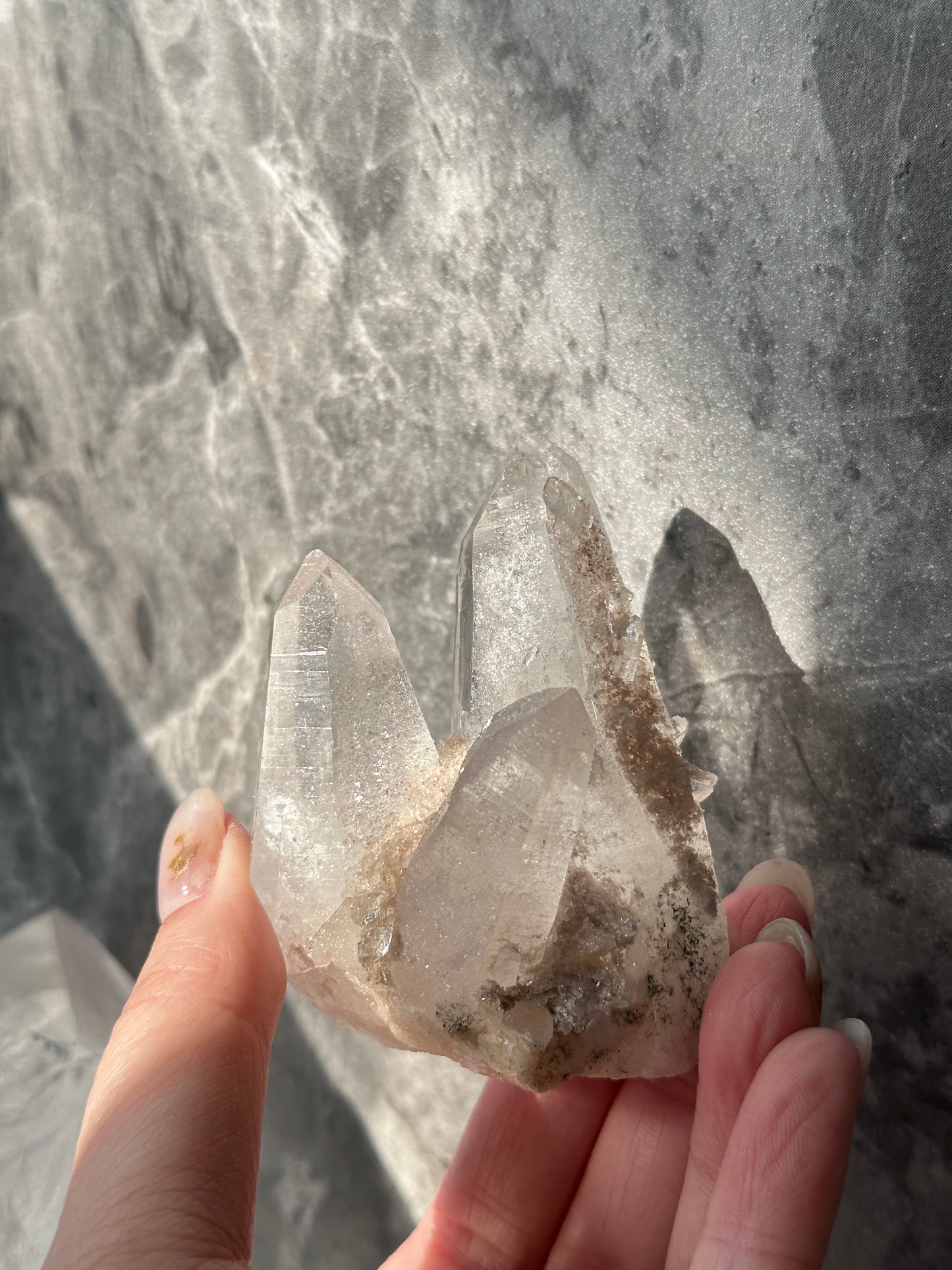 印度喜馬拉雅三連生白水晶 India Himalayan White Quartz