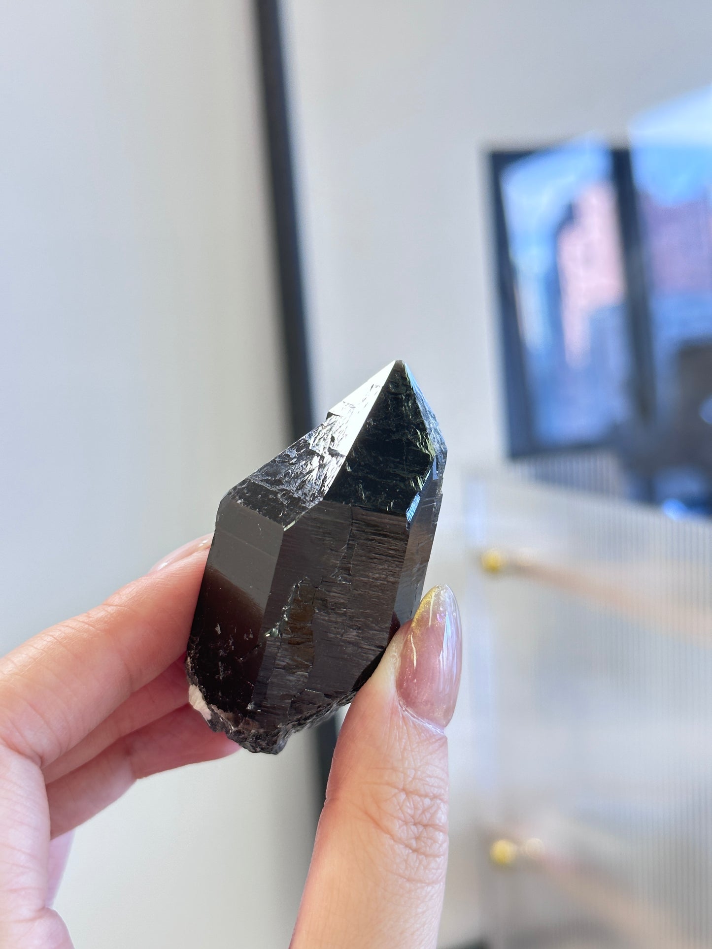 巴西亮面黑水晶單晶Brazil Black Quartz