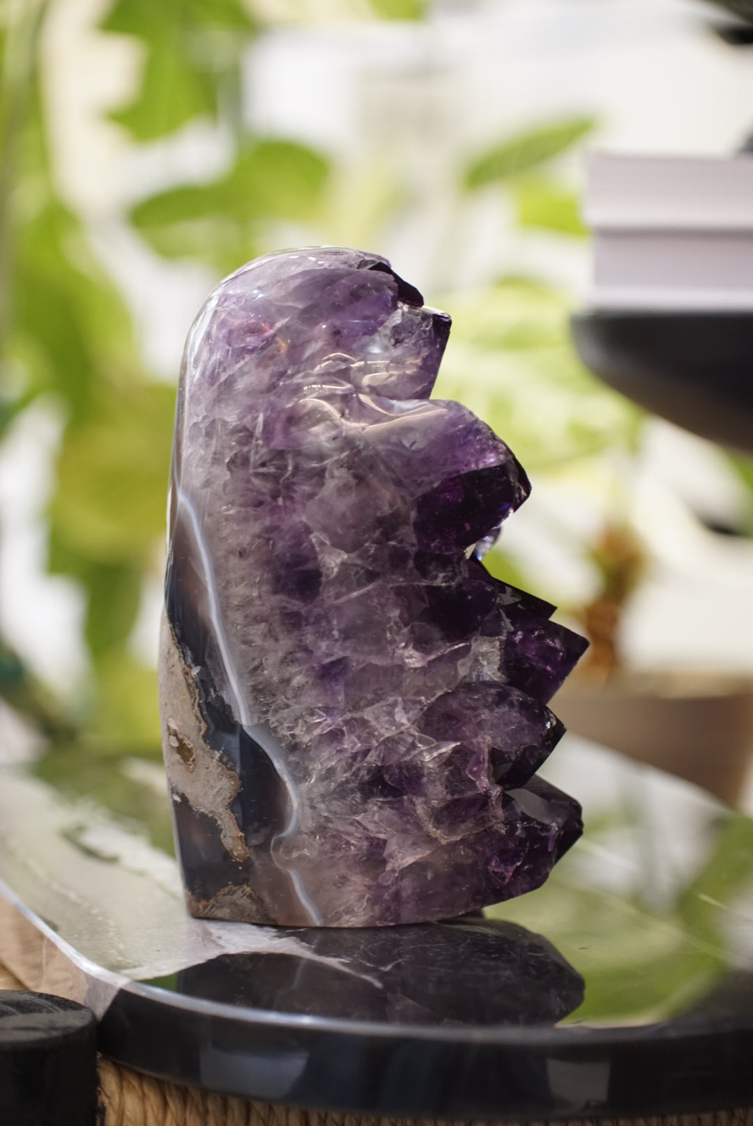 巴西頂級瑪瑙紫晶鎮 Brazil Amethyst Cluster with agate