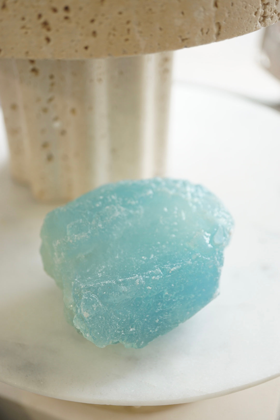 巴西海藍寶原石 （with coating) Brazil raw Aquamarine