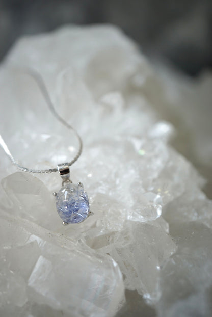 藍線石吊墜（配925 銀鏈） Dumortierite pendant（with 925 Silver Necklace) - ART OF GEM 