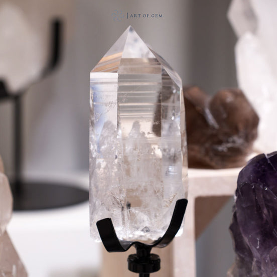 巴西白水晶 (配旋轉底座) - ART OF GEM 