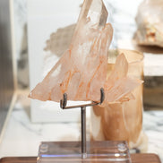 Brazilian Clear Quartz Cluster (with pink hues) (with stand)