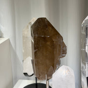Collector-grade large golden rutilated quartz pillar