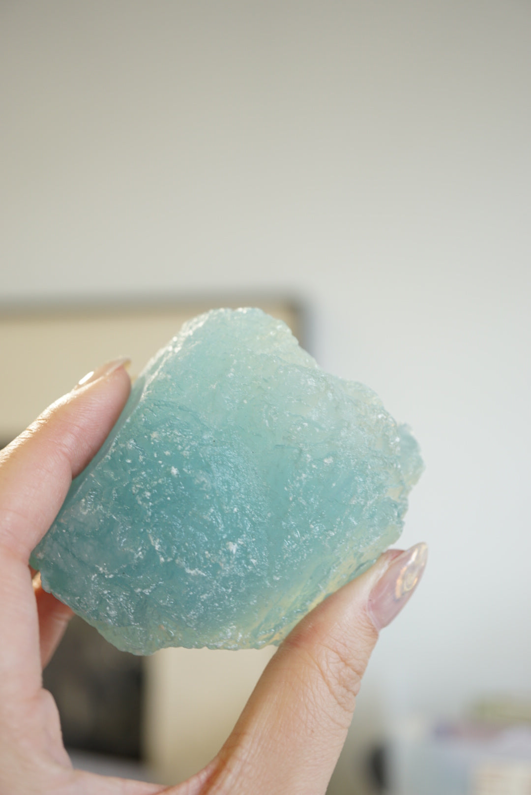 巴西海藍寶原石 （with coating) Brazil raw Aquamarine