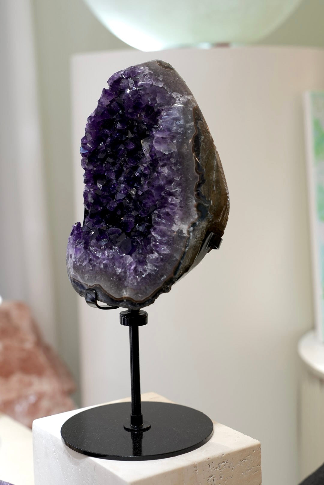 烏拉圭頂級紫晶簇 （配旋轉底座） - ART OF GEM 