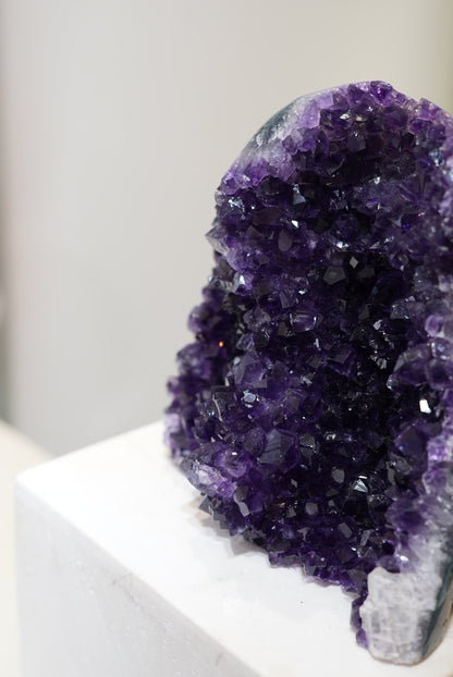 烏拉圭頂級紫晶簇共生方解石 （帶紫晶花） - ART OF GEM 