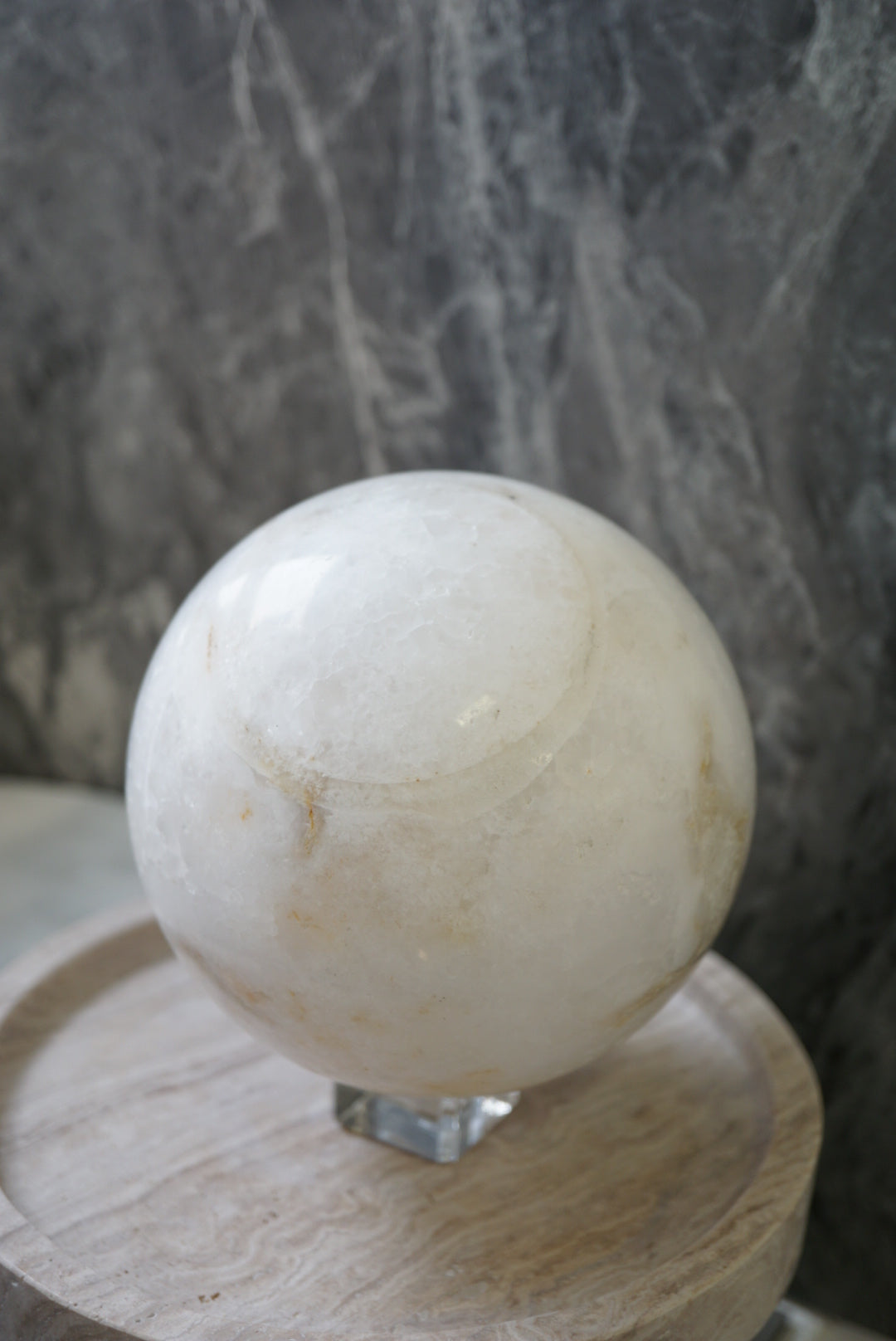 巴西瑪瑙白水晶球 Brazil Agate White Quartz Sphere