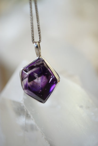 紫髮超7吊墜（配925 銀鏈） super seven pendant（with 925 Silver Necklace) - ART OF GEM 