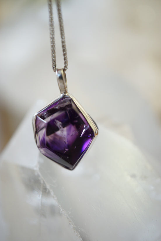 紫髮超7吊墜（配925 銀鏈） - ART OF GEM 