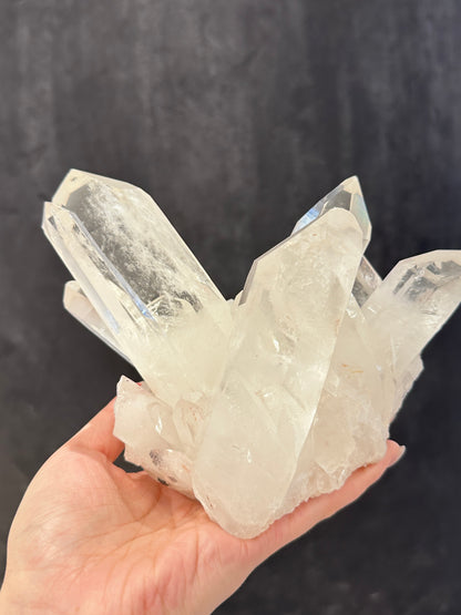 1.6KG巴西白水晶簇 Brazil White Quartz Cluster - ART OF GEM 
