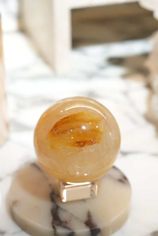 Golden Healer/Yellow Hematite Quartz Sphere