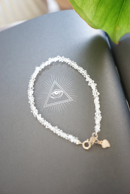 美國赫基蒙閃靈鑽手鍊 Herkimer Diamond Bracelet - ART OF GEM 