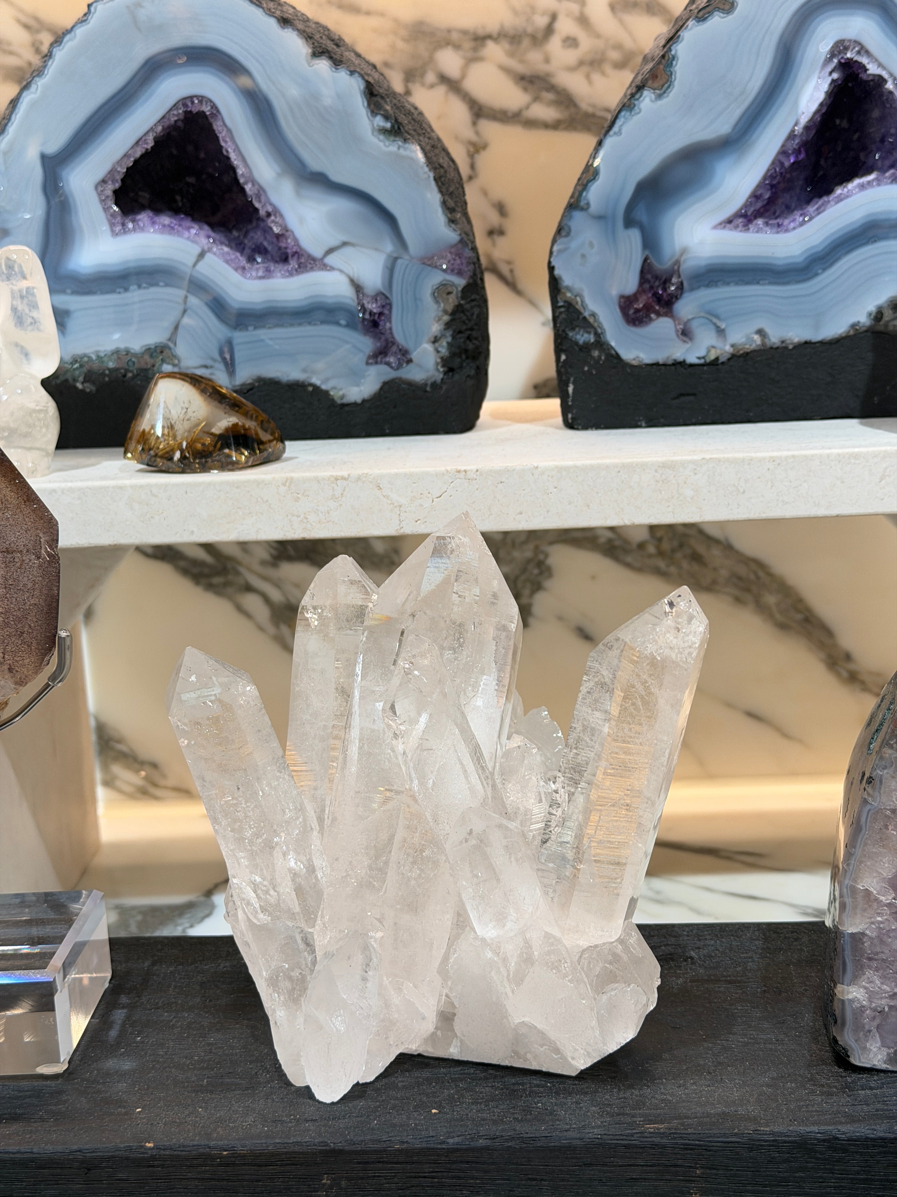 Collector's Grade Indian Himalayan White Quartz Cluster