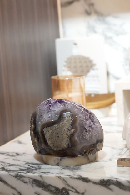 [Recommended] Brazilian agate and amethyst cluster