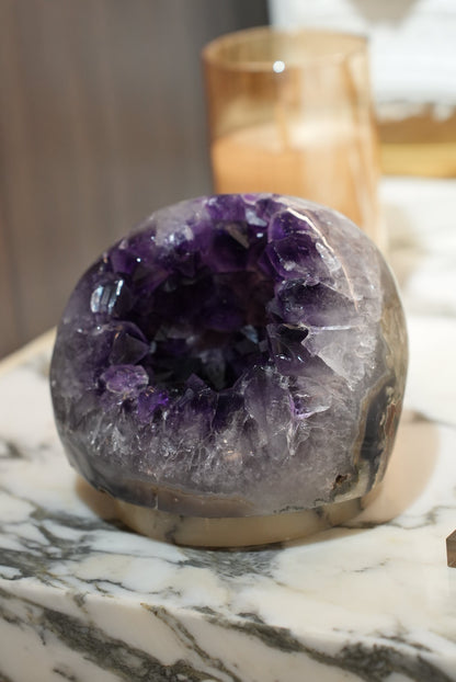 [Recommended] Brazilian agate and amethyst cluster