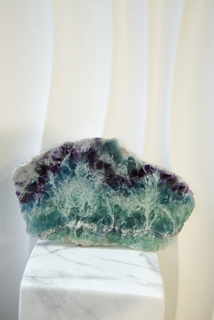 紫藍羽毛螢石板 Fluorite plate - ART OF GEM 