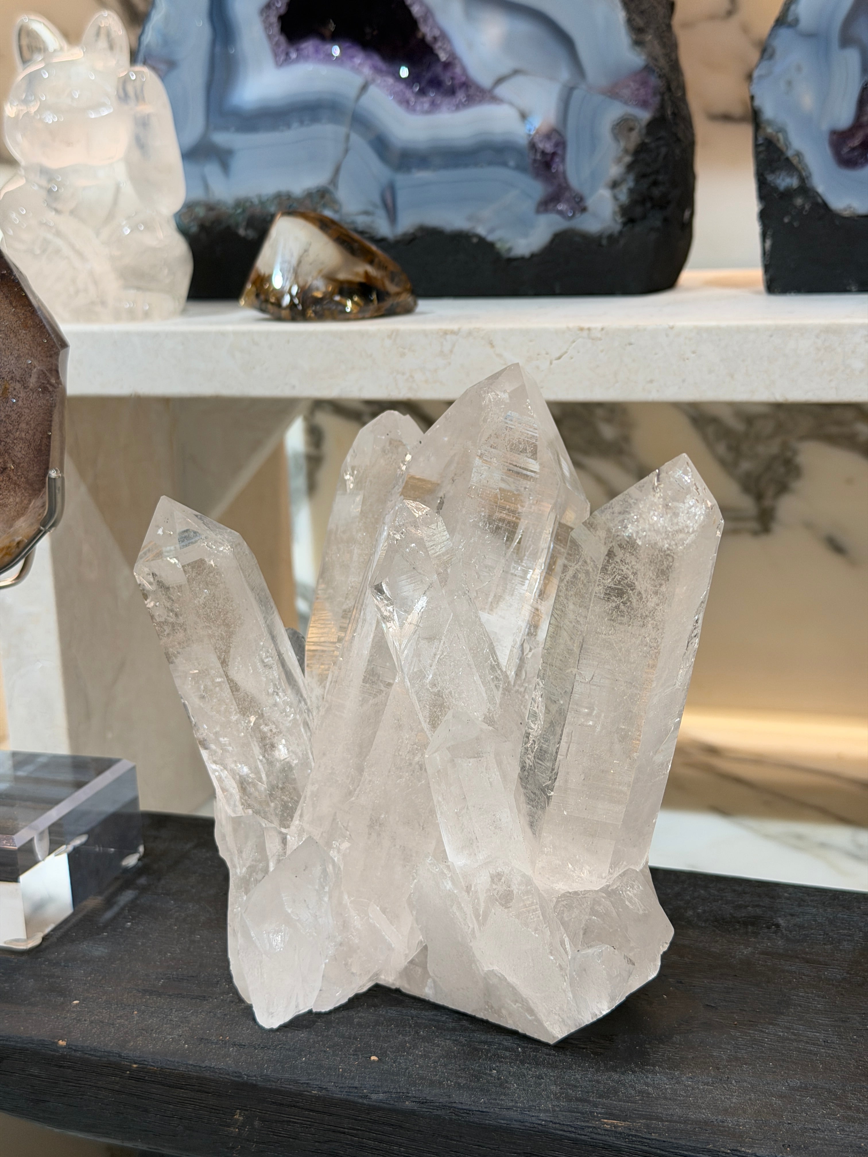 Collector's Grade Indian Himalayan White Quartz Cluster