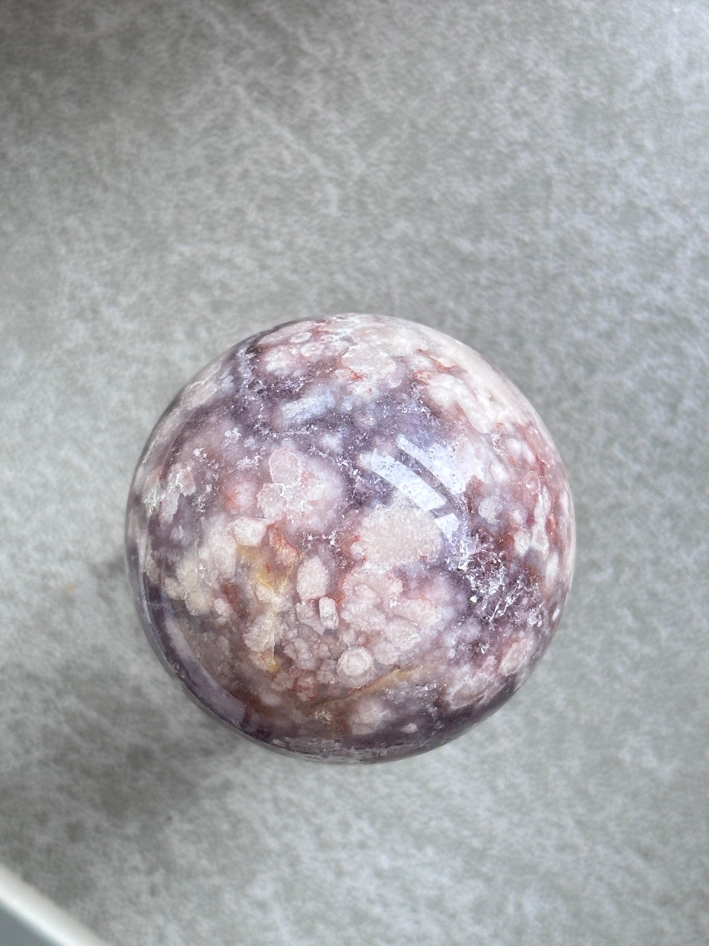 粉紫晶櫻花瑪瑙球  Pink Amethyst Cherry Blossom Agate Sphere