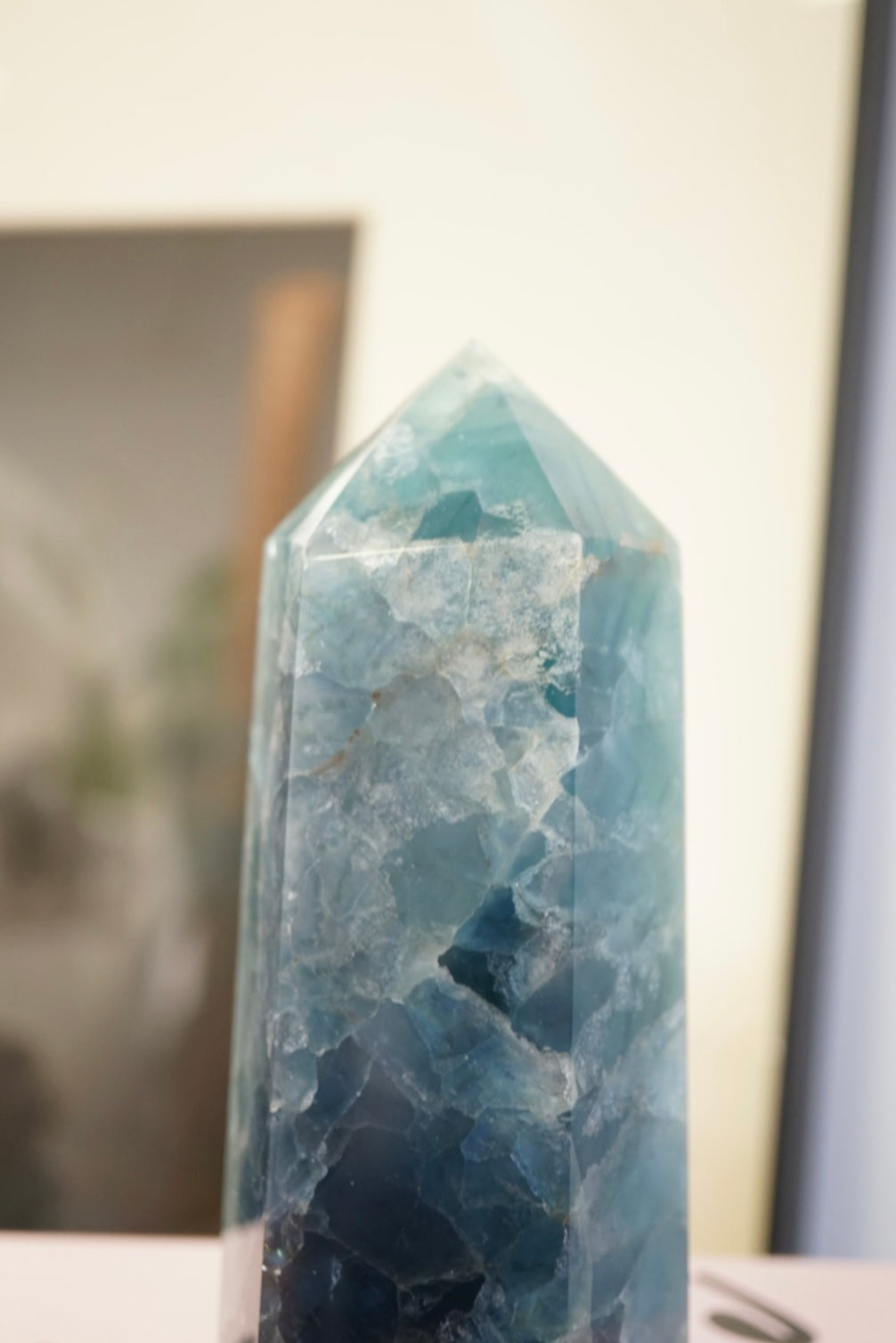 巴西藍綠色螢石柱  Brazil Fluorite Tower