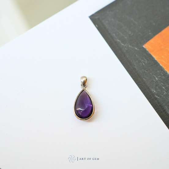 紫水晶吊墜 (配 925 銀鏈) - ART OF GEM 