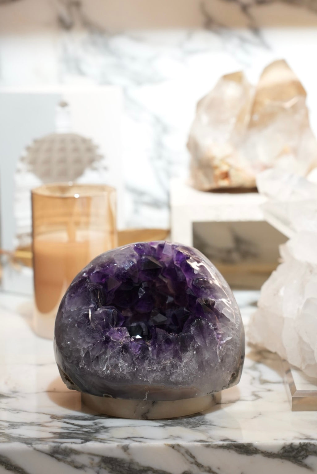[Recommended] Brazilian agate and amethyst cluster