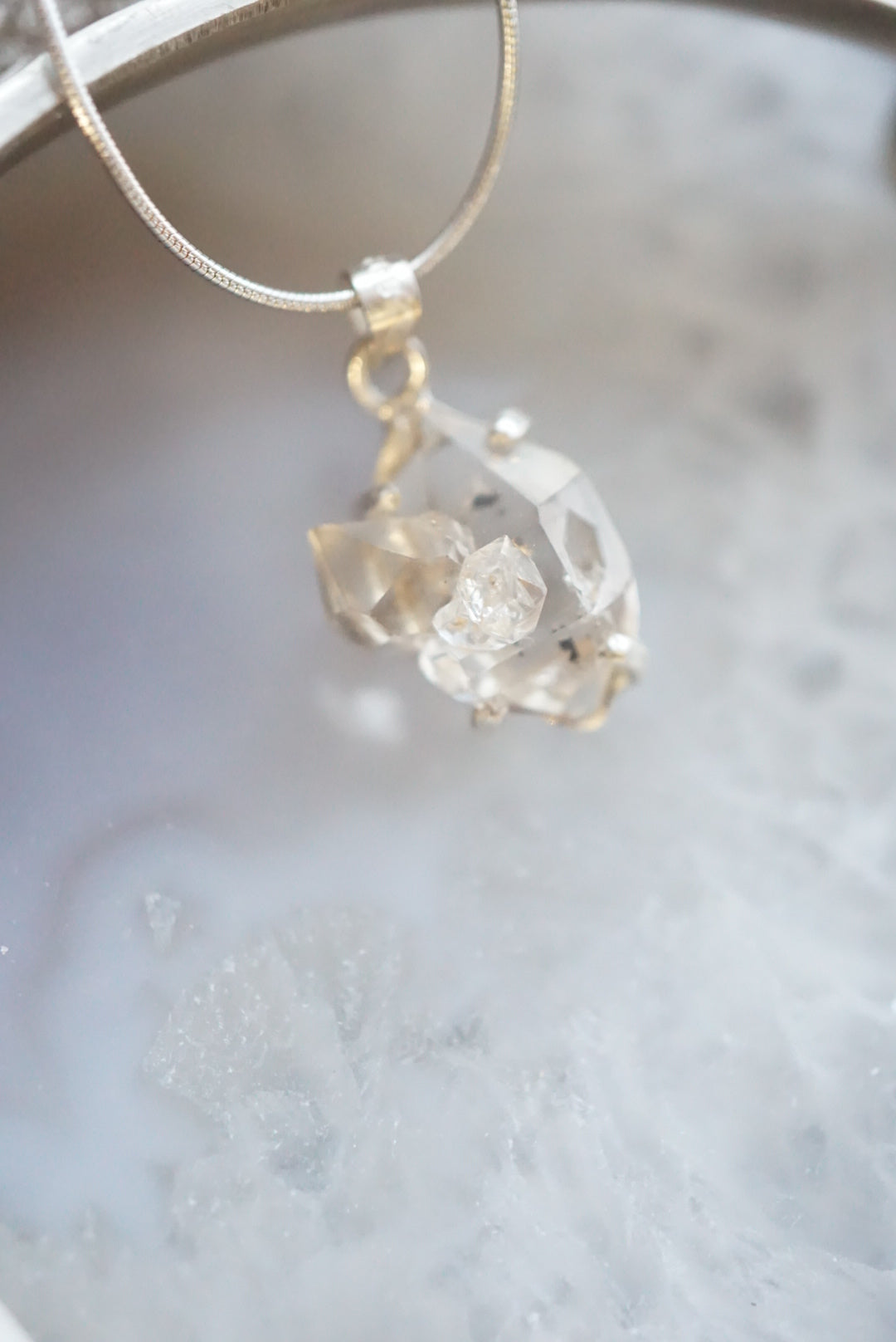 美國赫基蒙閃靈鑽頸鏈 Herkimer Diamond Necklace