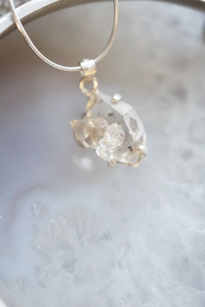 美國赫基蒙閃靈鑽頸鏈 Herkimer Diamond Necklace - ART OF GEM 