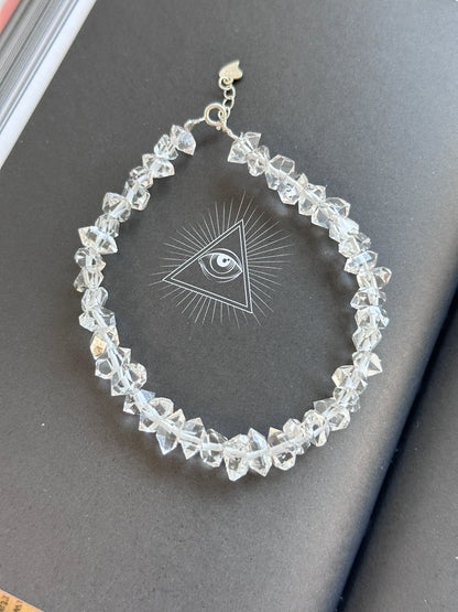 美國赫基蒙閃靈鑽手鍊
Herkimer Diamond Bracelet - ART OF GEM 