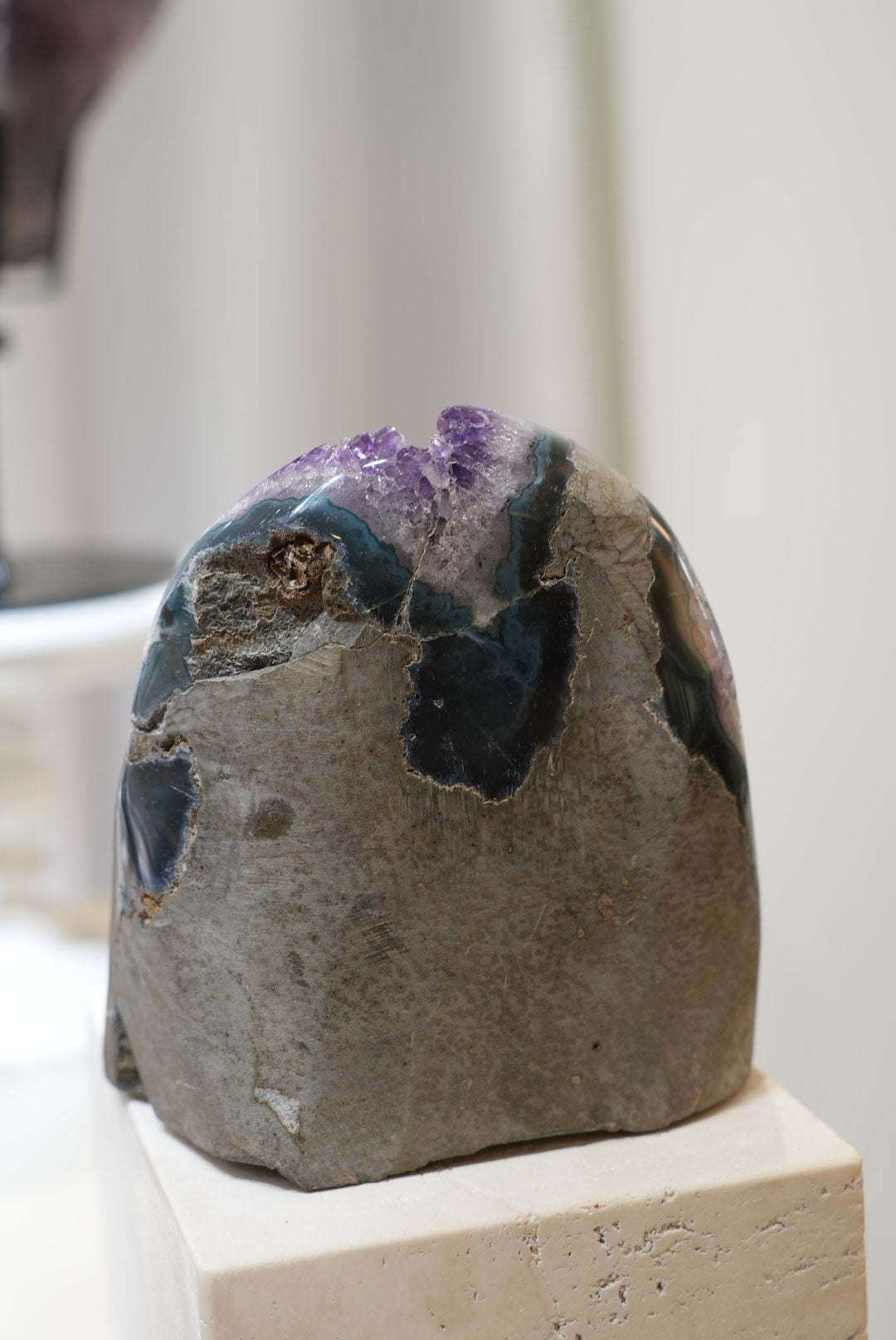 烏拉圭頂級紫晶鎮共生方解石 （帶紫晶花） - ART OF GEM 