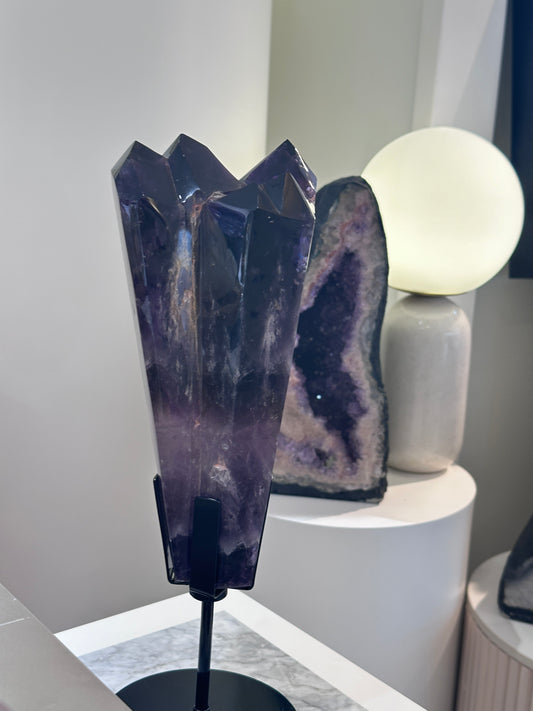 極濃色巴西紫晶權杖 （可旋轉底座）Brazil Scepter Amethyst (with rotating stand)