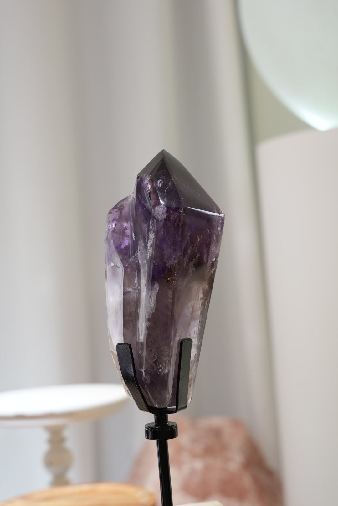 極濃色巴西雙生紫晶權杖 （可旋轉底座） - ART OF GEM 