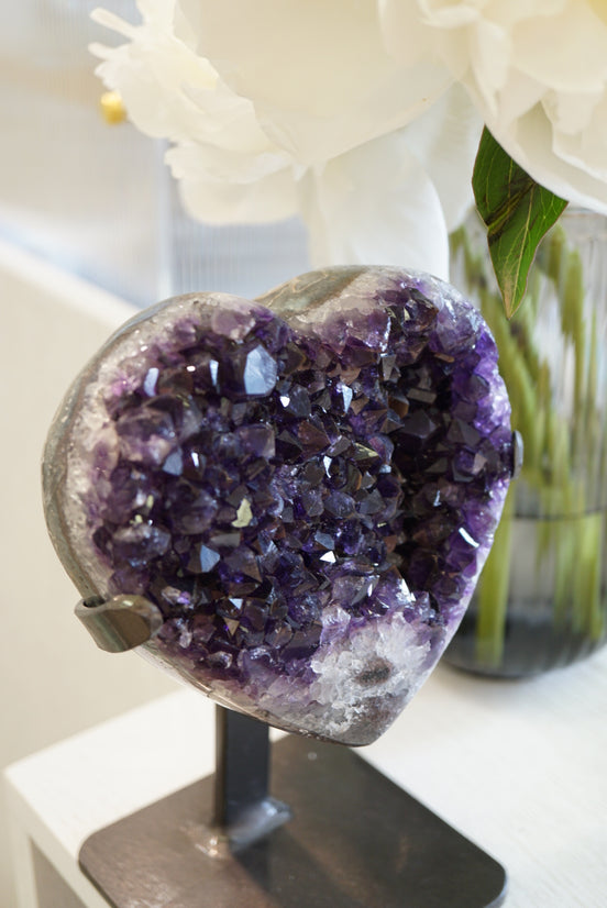 烏拉圭帝王紫紫晶心心 - ART OF GEM 