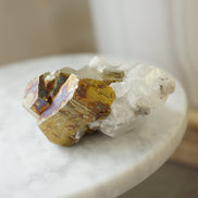 秘魯黃鐵礦原石共生方解石 - ART OF GEM 