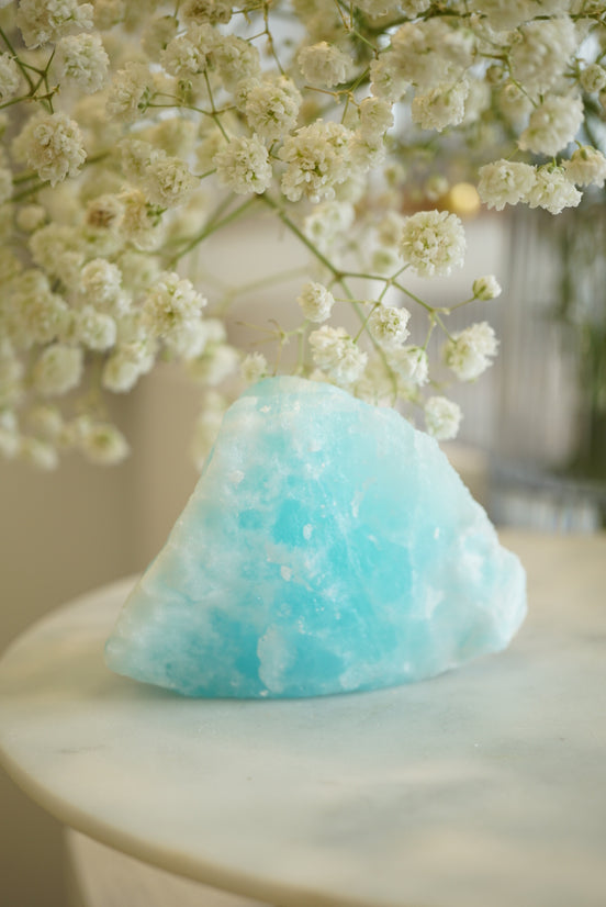 藍加勒比方解石原石 - ART OF GEM 