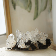 稀有鏡鐵礦白水晶簇 - ART OF GEM 