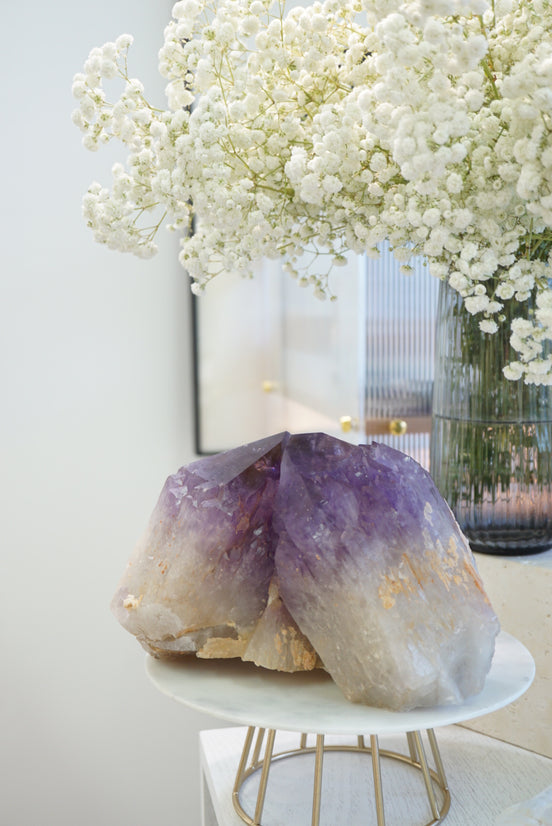 罕見玻利維也雙生紫黃晶簇 - ART OF GEM 