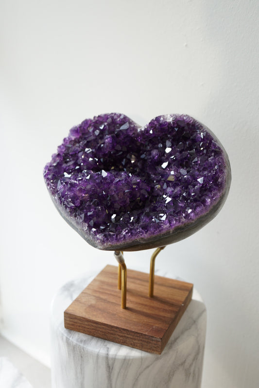 烏拉圭頂級心形紫晶洞 - ART OF GEM 