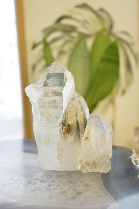 巴西綠幽靈白水晶簇 - ART OF GEM 