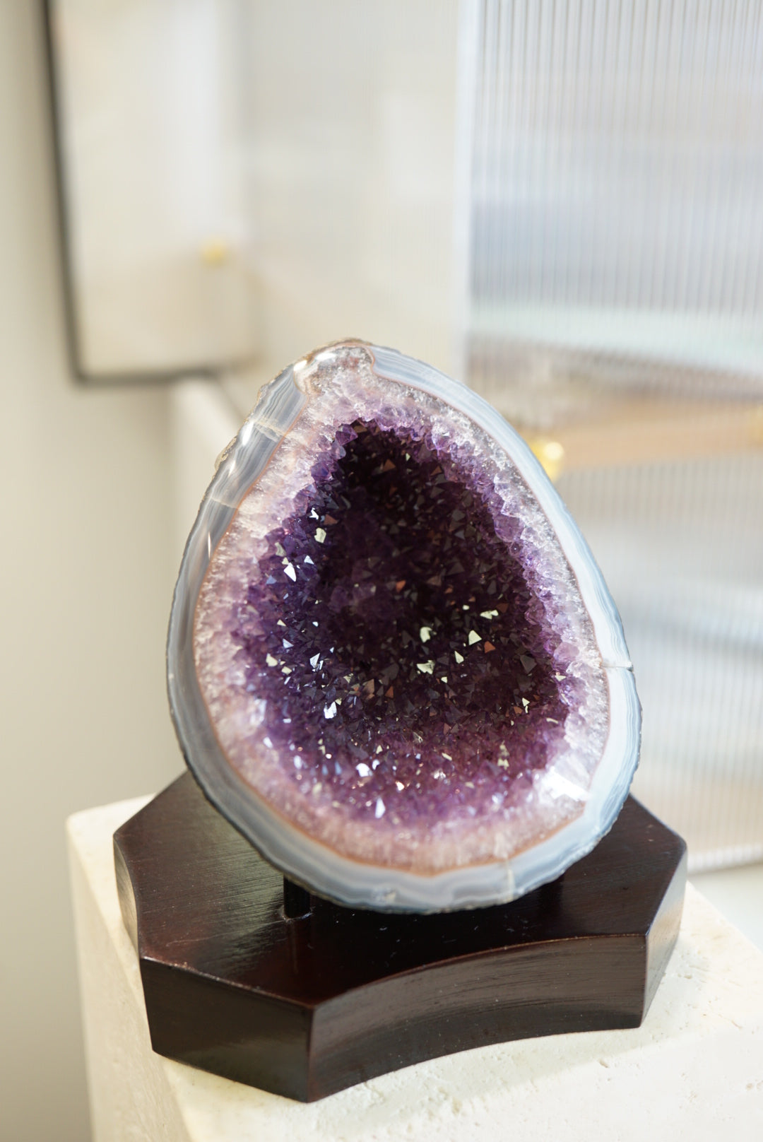 烏拉圭酒紅色調紫水晶洞 - ART OF GEM 