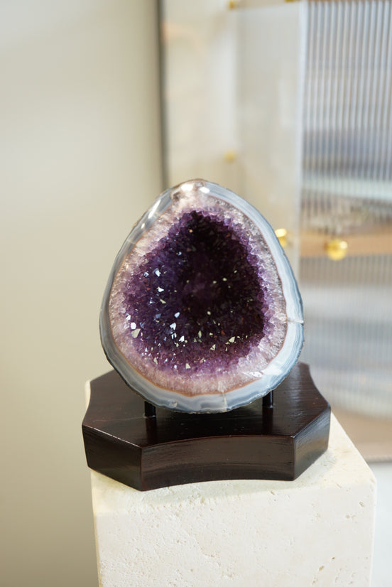 烏拉圭酒紅色調紫水晶洞 - ART OF GEM 